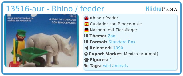 Playmobil 13516-aur - Rhino / feeder