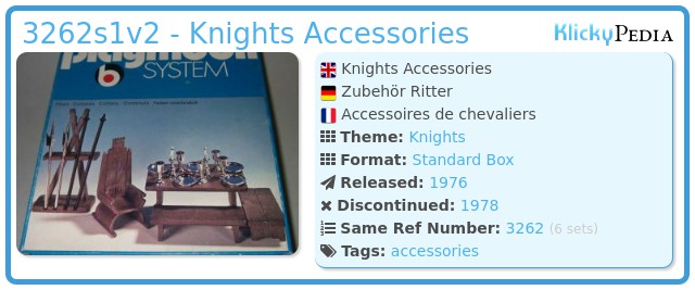 Playmobil 3262s1v2 - Knights Accessories