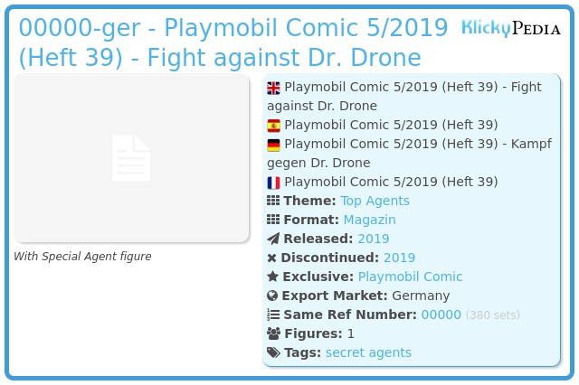 Playmobil 00000-ger - Playmobil Comic 5/2019 (Heft 39) - Fight against Dr. Drone
