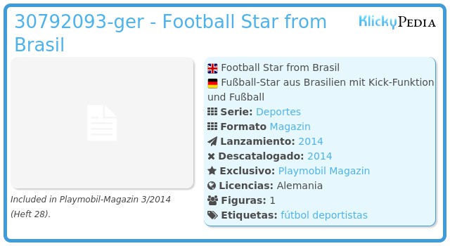 Playmobil 30792093-ger - Football Star from Brasil