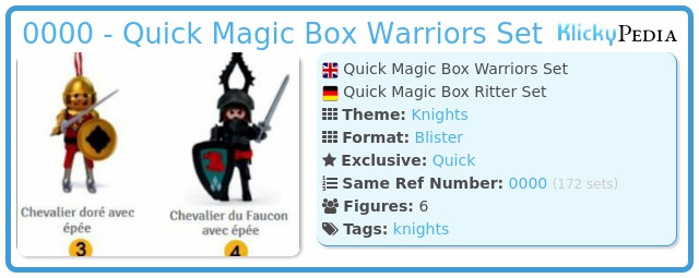 Playmobil 0000 - Quick Magic Box Warriors Set