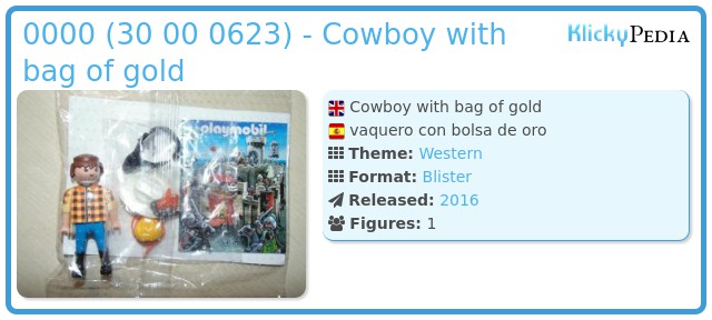 Playmobil 0000 (30 00 0623) - Cowboy with bag of gold