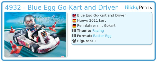 Playmobil 4932 - Blue Egg Go-Kart and Driver