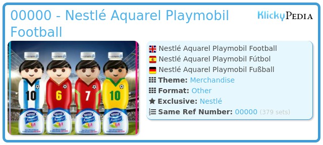 Playmobil 00000 - Nestlé Aquarel Playmobil Football