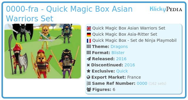 Playmobil 0000-fra - Quick Magic Box Asian Warriors Set