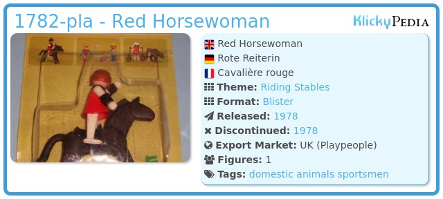 Playmobil 1782-pla - Red Horsewoman
