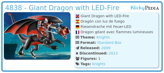 Playmobil 4838 - Giant Dragon with LED-Fire