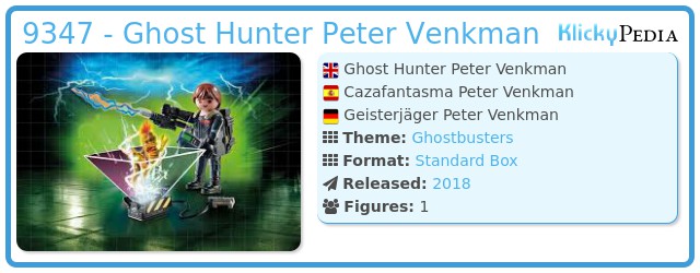 Playmobil 9347 - Ghost Hunter Peter Venkman
