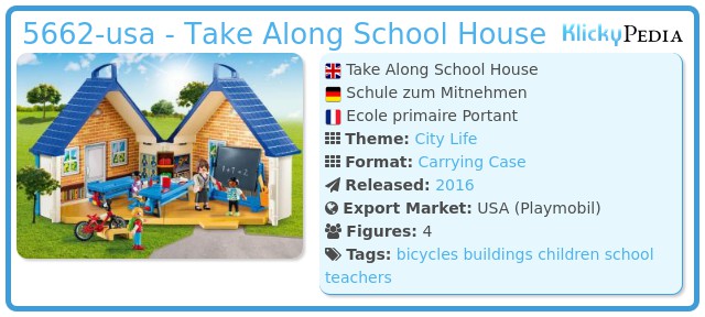 Playmobil 5662-usa - Take Along School House
