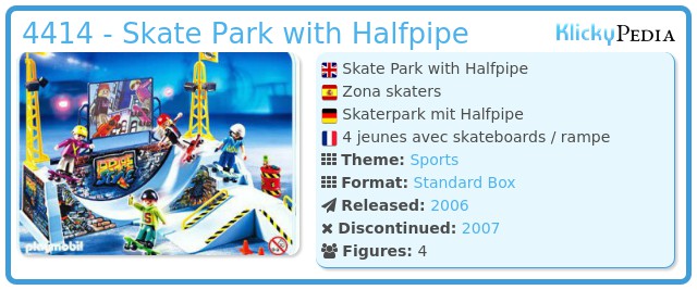 Playmobil 4414 - Skate Park with Halfpipe