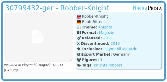 Playmobil 30799432-ger - Robber-Knight