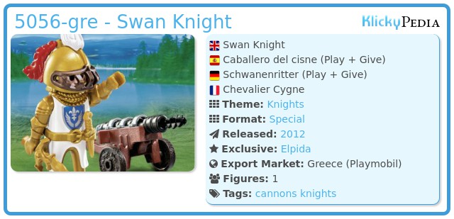 Playmobil 5056-gre - Swan Knight