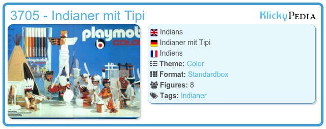 Playmobil Color 3705 - Indiens à Colorier - Année 1980 - Vintage