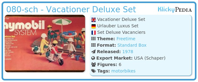 Playmobil 080-sch - Vacationer Deluxe Set