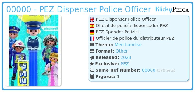 Playmobil 00000 - PEZ Dispenser Police Officer