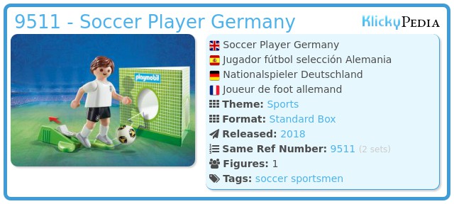 Playmobil Fußball-Nationalspieler Deutschland 9511 