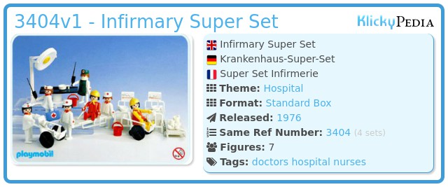 Playmobil 3404v1 - Infirmary Super Set