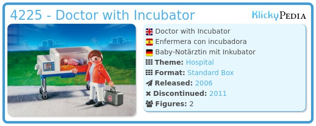 Playmobil 4225 - Doctor with Incubator