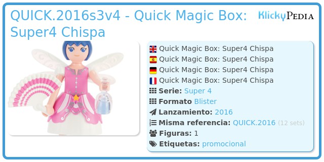Playmobil QUICK.2016s3v4 - Quick Magic Box: Super4 Chispa