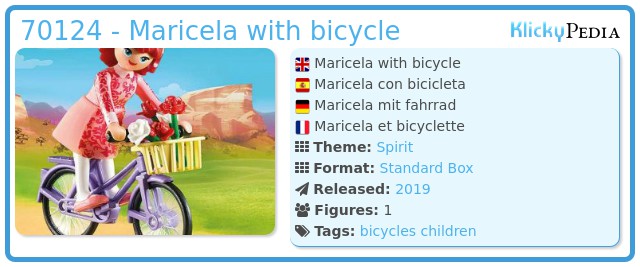 Playmobil 70124 - Maricela with bicycle