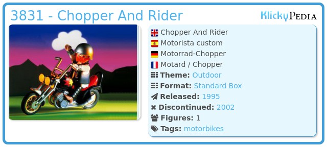 Playmobil 3831 - Chopper And Rider