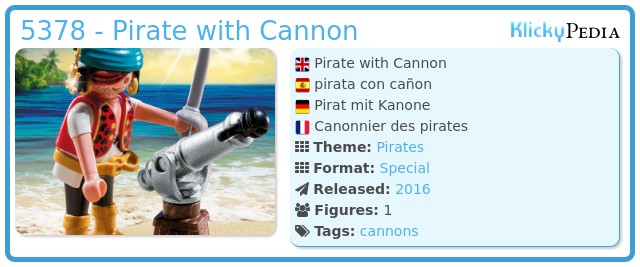 Playmobil 5378 - Pirate with Cannon