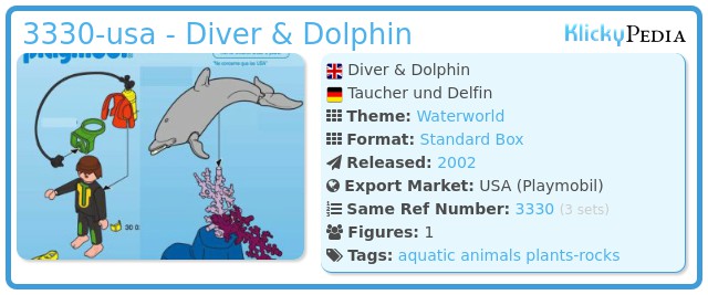 Playmobil 3330-usa - Diver & Dolphin