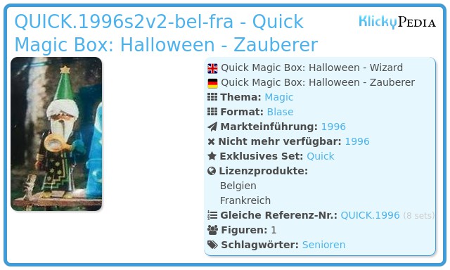 Playmobil QUICK.1996s2v2-bel-fra - Quick Magic Box: Halloween - Zauberer