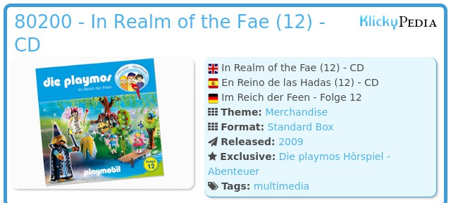 Playmobil 80200 - In Realm of the Fae (12) - CD