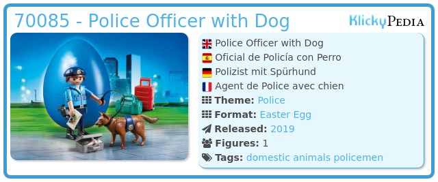 Playmobil 70085 - Police Officer with Dog