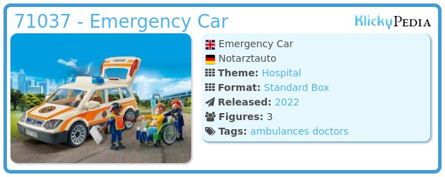 Playmobil 71037 - Emergency Car
