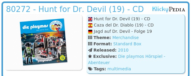 Playmobil 80272 - Hunt for Dr. Devil (19) - CD