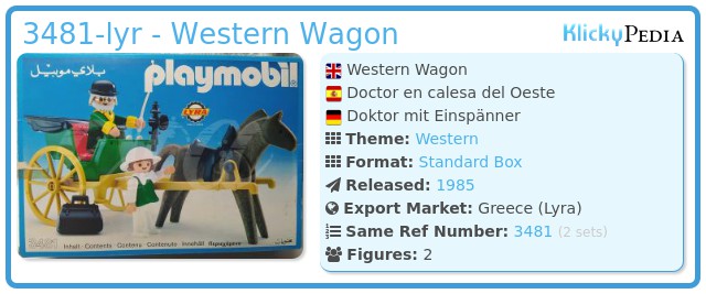 Playmobil 3481-lyr - Western Wagon