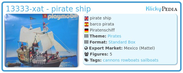 Playmobil 13333-xat - pirate ship