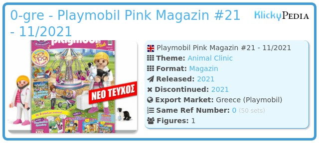 Playmobil 0-gre - Playmobil Pink Magazin #21 - 11/2021