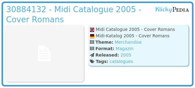 Playmobil 30884132 - Midi Catalogue 2005 - Cover Romans