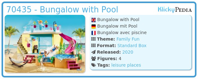 Playmobil 70435 - Bungalow with Pool