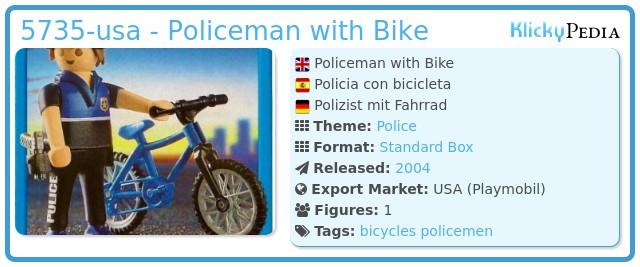 Playmobil 5735-usa - Policeman with Bike