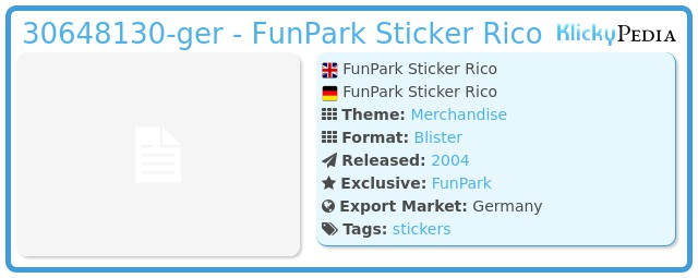 Playmobil 30648130-ger - FunPark Sticker Rico