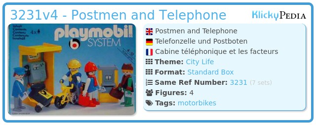 Playmobil 3231v4 - Phone Booth and Mailmen