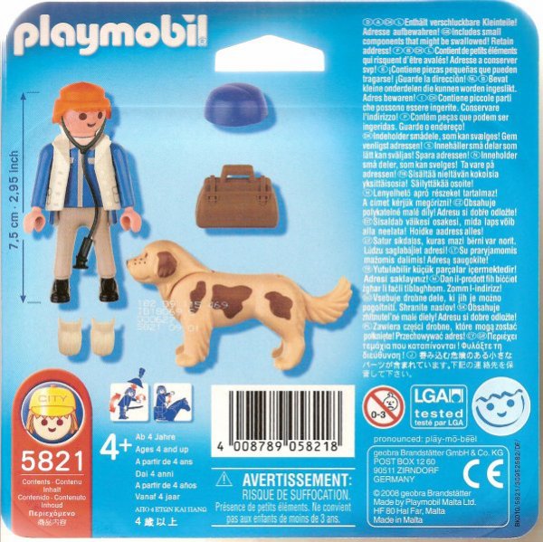 Playmobil 5821 - Vet and Dog Duo-Pack - Back