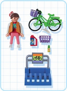 Playmobil 3203s2 - Bike Stand And Shopper - Back