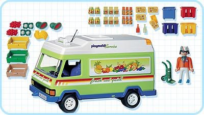 Playmobil 3204s2 - Grocery Delivery Van - Back