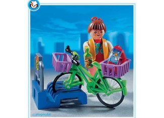 Playmobil - 3203s2 - Bike Stand And Shopper - Detail Playmobil - 3203s2 - Bike Stand And Shopper