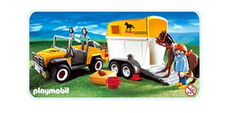 Playmobil - 3249s2 - Jeep with trailer & horse