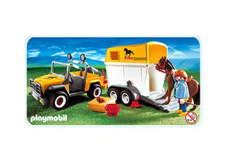 Playmobil - 3249s2 - Jepp con remolque de caballos