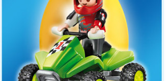 Playmobil - 4919v2 - Yellow Egg Boy with Motorcross Car