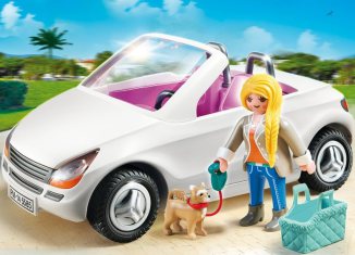 Playmobil - 5585 - Coche descapotable con chica y perrito