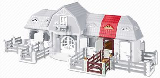 Playmobil - 6254 - Stable Extension for Large Horse Farm with Paddock