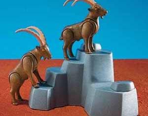 Playmobil - 7096 - 2 Steinböcke mit Felsenlandschaft